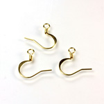 Brass Earwire - Fish Hook Flat with Coil