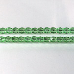 Czech Glass Fire Polish Bead - Round 04MM PERIDOT