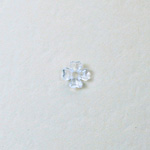 Plastic Flower with Center Hole - 06MM CRYSTAL