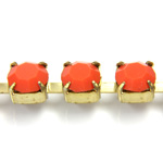 Preciosa MAXIMA Crystal Rhinestone Cup Chain - SS29 CORAL-RAW
