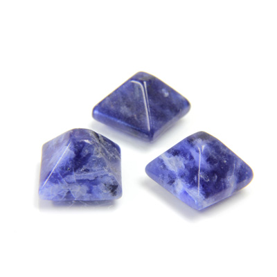 Gemstone Cabochon - Square Pyramid Top 10x10MM SODALITE