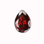 Glass Point Back Foiled Tin Table Cut (TTC) Stone - Pear 18x13MM RUBY