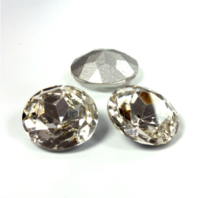 Cut Crystal Point Back Dentelle Foiled - Round SS60 CRYSTAL