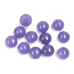 Gemstone Flat Back Cabochon - Round 07MM QUARTZ DYED #16 PURPLE