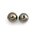 Metalized Plastic Smooth Bead - Round 14MM HEMATITE