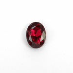 Glass Point Back Foiled Tin Table Cut (TTC) Stone - Oval 14x10MM FUCHSIA