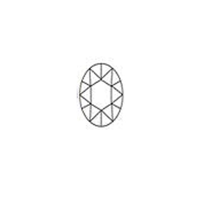 Swarovski Crystal Foiled Point Back Tin Table Cut (TTC) Fancy Stone - Oval 08x6MM AQUAMARINE Unfoiled