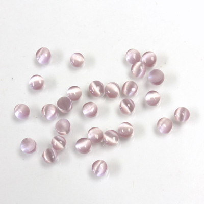 Fiber-Optic Cabochon - Round 03MM CAT'S EYE LT PURPLE