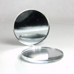 Plastic Flat Back Foiled Mirror - Round 25MM CRYSTAL