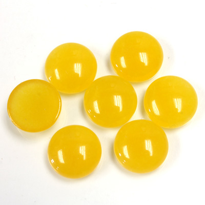 Gemstone Flat Back Cabochon - Round 11MM QUARTZ DYED #38 AMBER