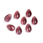 Fiber-Optic Cabochon - Pear 10x6MM CAT'S EYE PURPLE