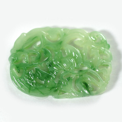 Plastic Oriental Caved Series Flat Back Stone 67x42MM JADE