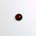 Glass Flat Back Foiled Rauten Rose - Round 07MM GARNET