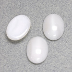 Glass Medium Dome Cabochon - Oval 18x13MM MOONSTONE WHITE