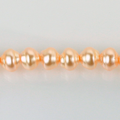 Czech Glass Pearl Bead - Snail Shell 08MM PEACH 70487