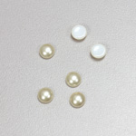 Glass Medium Dome Cabochon Pearl Spray Finish - Round 06MM KISKA