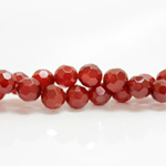 Gemstone Bead - Faceted Round 10MM CORNELIAN