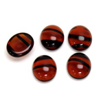 Glass Medium Dome Cabochon - Oval 12x10MM TORTOISE