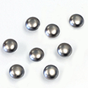 Preciosa Flat Back Button Crystal Nacre Pearl Round 06MM DARK GREY