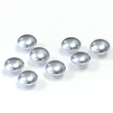 Preciosa Flat Back Button Crystal Nacre Pearl Round 06MM LT GREY