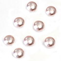 Preciosa Flat Back Button Crystal Nacre Pearl Round 06MM ROSALINE
