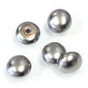 Preciosa Flat Back Button Crystal Nacre Pearl Round 10MM DARK GREY