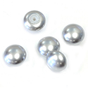 Preciosa Flat Back Button Crystal Nacre Pearl Round 10MM LIGHT GREY