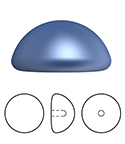 Preciosa Flat Back Button Crystal Nacre Pearl Round 06MM BLUE