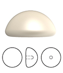 Preciosa Flat Back Button Crystal Nacre Pearl Round 06MM CREME