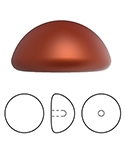 Preciosa Flat Back Button Crystal Nacre Pearl Round 06MM DK COPPER