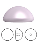 Preciosa Flat Back Button Crystal Nacre Pearl Round 10MM LAVENDER