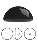 Preciosa Flat Back Button Crystal Nacre Pearl Round 06MM MAGIC BLACK
