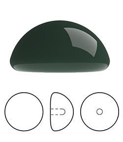 Preciosa Flat Back Button Crystal Nacre Pearl Round 08MM MALACHITE