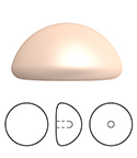 Preciosa Flat Back Button Crystal Nacre Pearl Round 06MM PEACH