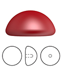 Preciosa Flat Back Button Crystal Nacre Pearl Round 06MM RED