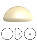Preciosa Flat Back Button Crystal Nacre Pearl Round 06MM VANILLA