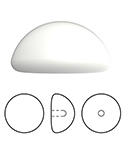 Preciosa Flat Back Button Crystal Nacre Pearl Round 10MM WHITE