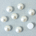 Preciosa Crystal Nacre Pearl Cabochon - Round 08MM LT CREAMROSE