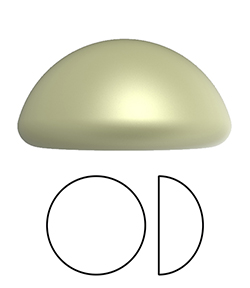 Preciosa Crystal Nacre Pearl Cabochon - Round 06MM LIGHT GREEN
