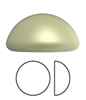 Preciosa Crystal Nacre Pearl Cabochon - Round 03MM LIGHT GREEN