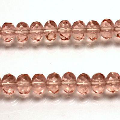 Czech Glass Fire Polish Bead - Rondelle Donut 08x5MM ROSALINE