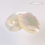 Shell Flat Back Cabochon - Oval 30x22MM WHITE MOP