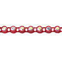 Plastic Rhinestone Banding 1 Row PP17 (SS8) CRYSTAL AB-FLOURESCENT ORANGE