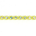 Plastic Rhinestone Banding 1 Row PP17 (SS8) CRYSTAL AB-LEMON