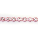 Plastic Rhinestone Banding 1 Row PP17 (SS8) CRYSTAL-PINK
