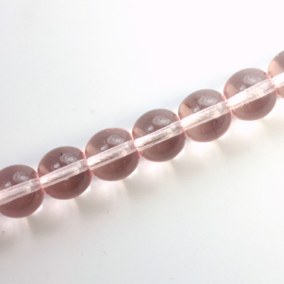 Czech Pressed Glass Bead - Smooth Round 10MM ROSALINE