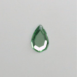 Glass Flat Back Rose Cut Fancy Foiled Stone  - Pear 13x8MM PERIDOT