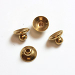 Brass Machine Made Bead Cap Fancy 04MM RAW BRASS