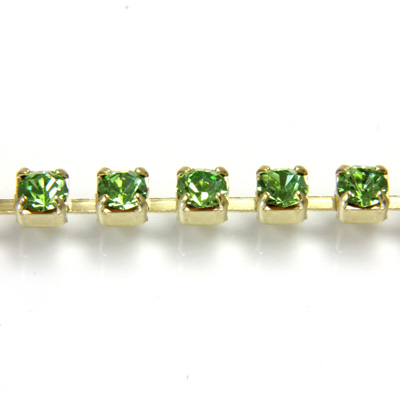 Preciosa Crystal Rhinestone Cup Chain - PP24 (SS12)  PERIDOT-RAW