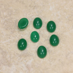 Glass Medium Dome Opaque Cabochon - Oval 08x6MM CHRYSOPHRASE